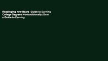 Readinging new Bears  Guide to Earning College Degrees Nontraditionally (Bear s Guide to Earning