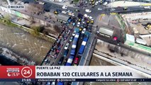 Capturan a banda que robaba 120 celulares a la semana en puente La Paz