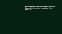 Popular Book  Fraud Examination (Mindtap Course List) Unlimited acces Best Sellers Rank : #3