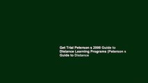 Get Trial Peterson s 2000 Guide to Distance Learning Programs (Peterson s Guide to Distance