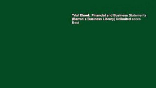 Trial Ebook  Financial and Business Statements (Barron s Business Library) Unlimited acces Best