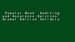 Popular Book  Auditing and Assurance Services: Global Edition Unlimited acces Best Sellers Rank :
