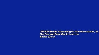 EBOOK Reader Accounting for Non-Accountants, 3e: The Fast and Easy Way to Learn the Basics (Quick