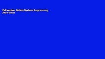 Full version  Solaris Systems Programming  Any Format