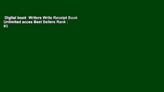 Digital book  Writers Write Receipt Book Unlimited acces Best Sellers Rank : #3