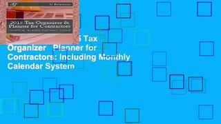 Favorit Book  2015 Tax Organizer   Planner for Contractors: Including Monthly Calendar System