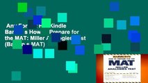 Any Format For Kindle  Barron s How to Prepare for the MAT: Miller Analogies Test (Barron s MAT)