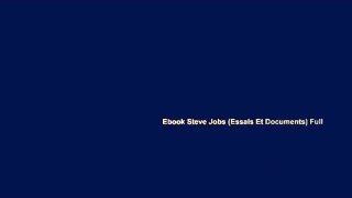 Ebook Steve Jobs (Essais Et Documents) Full