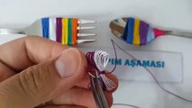 Çatalla yapılan iğne oyası | Interesting design needle lace tutorial