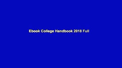 Ebook College Handbook 2018 Full