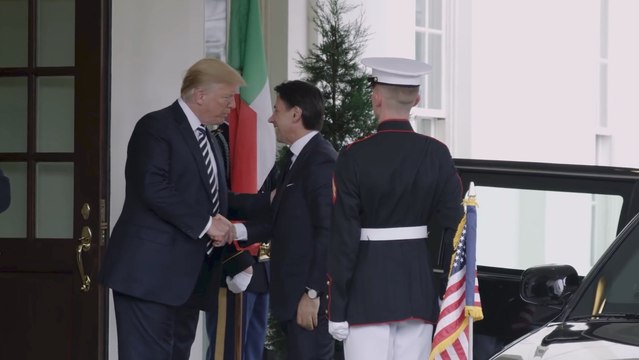 Italian Prime Minister Conte Welcomed In Style At The White House