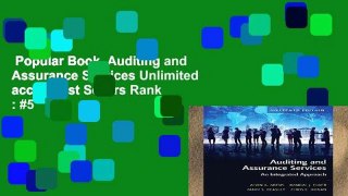 Popular Book  Auditing and Assurance Services Unlimited acces Best Sellers Rank : #5