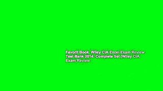 Favorit Book  Wiley CIA Excel Exam Review Test Bank 2014: Complete Set (Wiley CIA Exam Review
