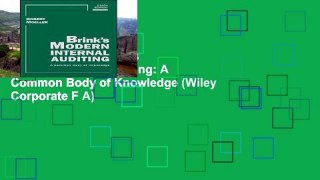 Popular Book  Brink s Modern Internal Auditing: A Common Body of Knowledge (Wiley Corporate F A)