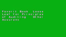 Favorit Book  Loose Leaf for Principles of Auditing   Other Assurance Services Unlimited acces