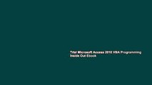 Trial Microsoft Access 2010 VBA Programming Inside Out Ebook