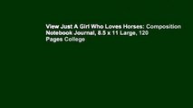 View Just A Girl Who Loves Horses: Composition Notebook Journal, 8.5 x 11 Large, 120 Pages College