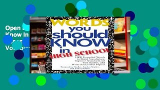 Open EBook Words You Should Know In High School: 1,000 Essential Words To Build Vocabulary,