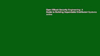 Open EBook Security Engineering: A Guide to Building Dependable Distributed Systems online