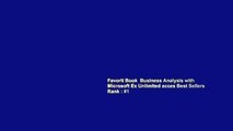 Favorit Book  Business Analysis with Microsoft Ex Unlimited acces Best Sellers Rank : #1