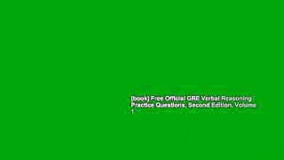 [book] Free Official GRE Verbal Reasoning Practice Questions, Second Edition, Volume 1