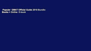 Popular  GMAT Official Guide 2018 Bundle: Books + Online  E-book