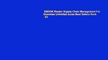 EBOOK Reader Supply Chain Management For Dummies Unlimited acces Best Sellers Rank : #3