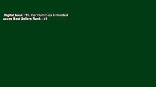 Digital book  ITIL For Dummies Unlimited acces Best Sellers Rank : #4