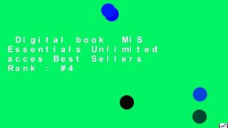 Digital book  MIS Essentials Unlimited acces Best Sellers Rank : #4