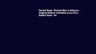 Favorit Book  Richest Man In Babylon - Original Edition Unlimited acces Best Sellers Rank : #4