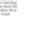 EnjoyBridal Floral Animals Bear Bedding Duvet Cover Sets Kids Queen Cotton Blue Teens Boys