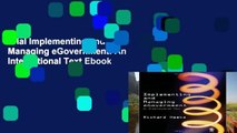 Trial Implementing and Managing eGovernment: An International Text Ebook