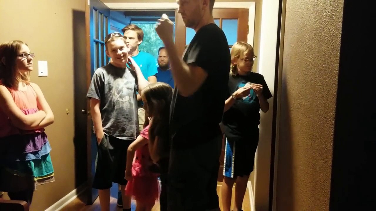 Surprising the kids with a new house