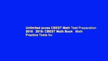 Unlimited acces CBEST Math Test Preparation 2018   2019: CBEST Math Book   Math Practice Tests for
