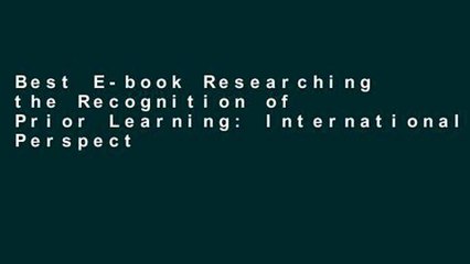 Best E-book Researching the Recognition of Prior Learning: International Perspectives Unlimited