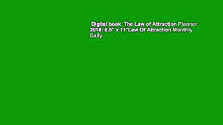 Digital book  The Law of Attraction Planner 2018: 8.5