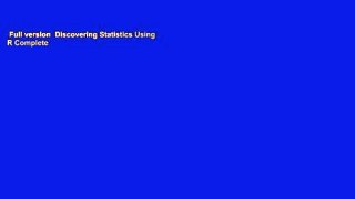 Full version  Discovering Statistics Using R Complete