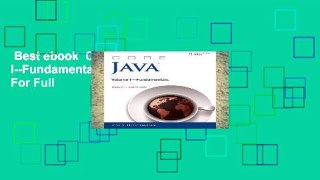 Best ebook  Core Java Volume I--Fundamentals: 1  For Full