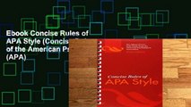 Ebook Concise Rules of APA Style (Concise Rules of the American Psychological Association (APA)