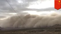 Massive sandstorm swallows Chinese city apocalypse style