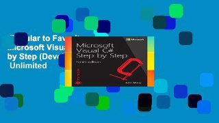 Popular to Favorit  Microsoft Visual C# Step by Step (Developer Reference)  Unlimited
