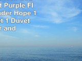 Libaoge 4 Piece Bed Sheets Set Purple Flower Lavender Hope 1 Flat Sheet 1 Duvet Cover and
