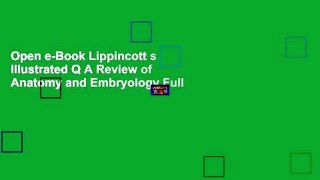 Open e-Book Lippincott s Illustrated Q A Review of Anatomy and Embryology Full