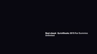 Best ebook  QuickBooks 2015 For Dummies  Unlimited