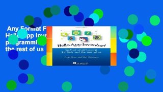 Any Format For Kindle  Hello App Inventor!: Android programming for kids and the rest of us