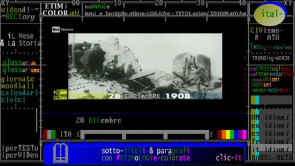 §.1/- (disastri & Storia) 28 dicembre 1908 Messina e Reggio Calabria: terremoto peggiore in Italia