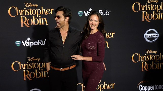 John Stamos and Caitlin McHugh Christopher Robin World Premiere Red Carpet
