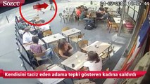 Kendisini taciz eden adama tepki gösteren kadına saldırdı