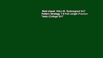 Best ebook  KALLIS  Redesigned SAT Pattern Strategy   6 Full Length Practice Tests (College SAT