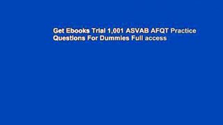 Get Ebooks Trial 1,001 ASVAB AFQT Practice Questions For Dummies Full access